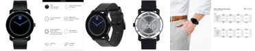Movado Men's Swiss Bold Black Leather Strap Watch 42mm 3600307